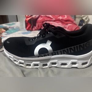On Running Men's Black and White Athletic Shoes